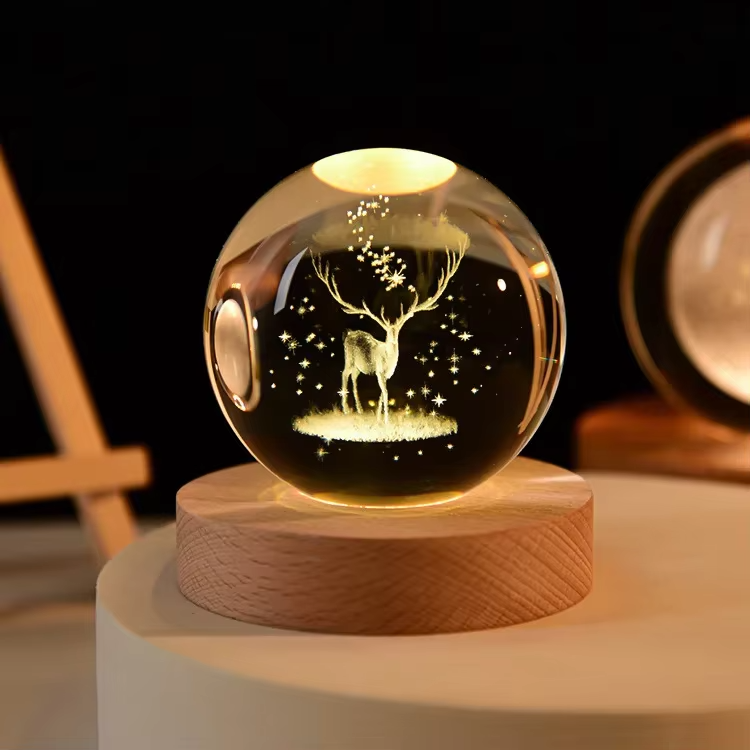 Color-Changing-LED-3D-Crystal-Ball-Deer (1) Deer