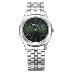 Titan-Karishma-Zing-Quartz-1648SM01-Analog-Green-Dial-Stainless-Steel-Strap