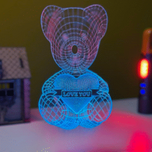 GearUP Acrylic Multicolor Night Lamp (Only Acrylic) Love Bear