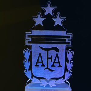 earUP Acrylic Multicolor Night Lamp (Argentina Football Logo)