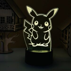 GearUP Acrylic Multicolor Night Lamp (Pikachu) WHITE